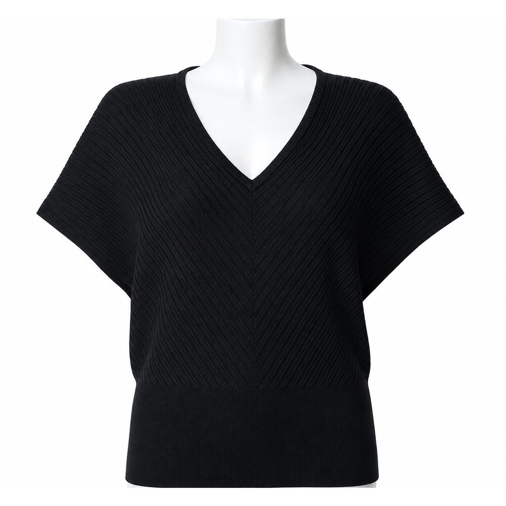 Lane Bryant Black Ribbed Dolman Sleeve Sweater - Size 26/28